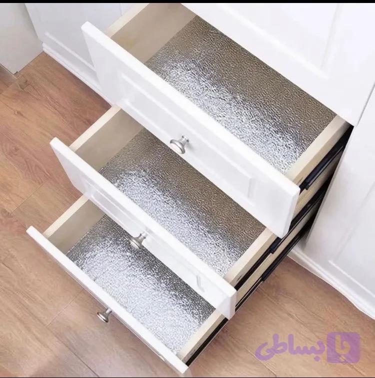 فویل چسبی کابینت ( نقره ای)