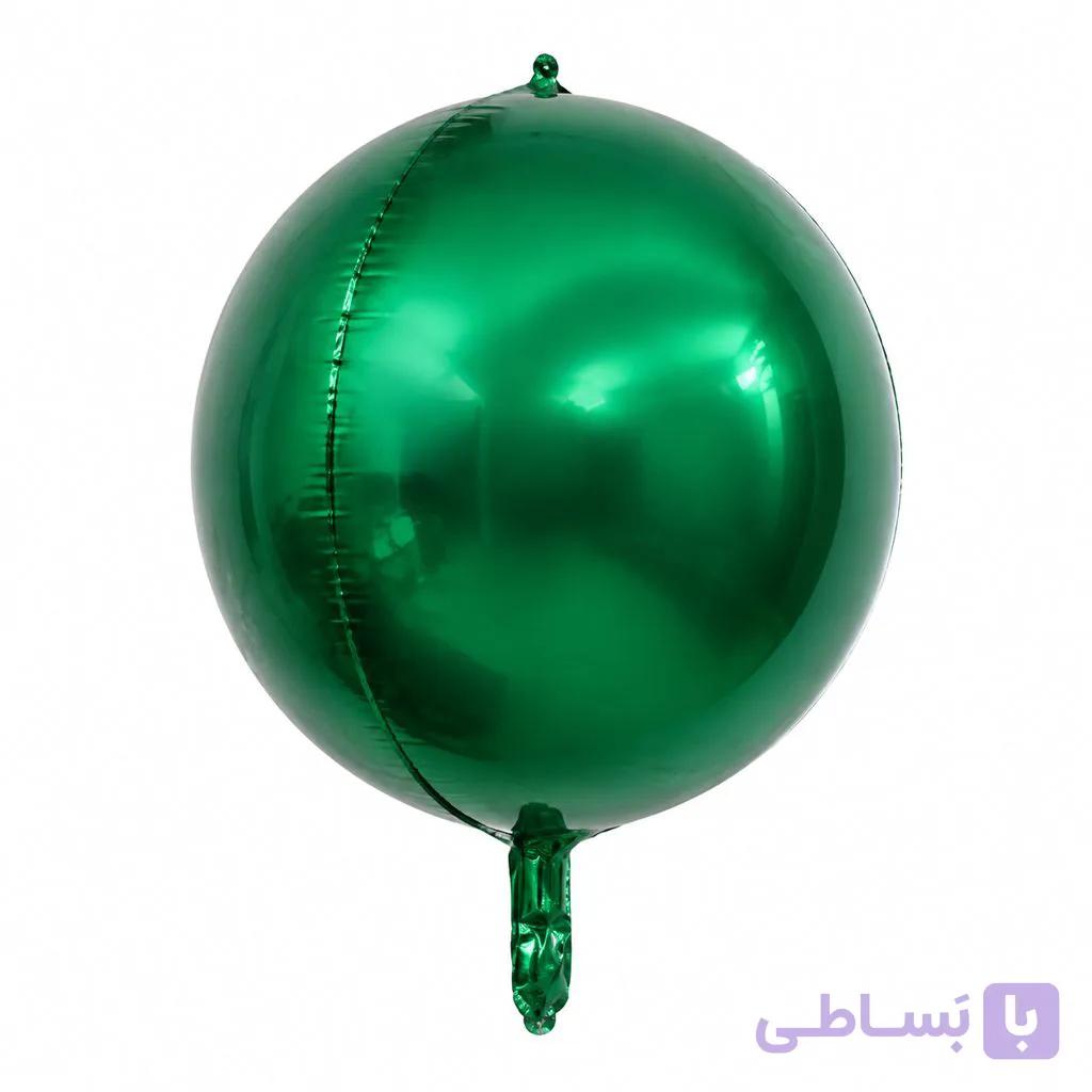 بادکنک فویلی اوربز سبز چمنی | متالیک براق — تصویر 1