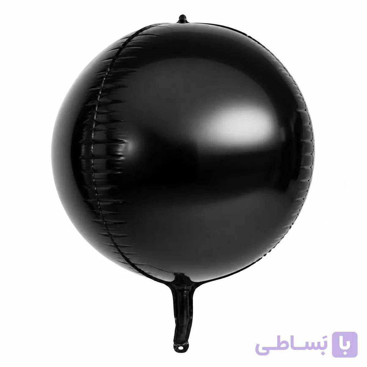 بادکنک فویلی اوربز مشکی | متالیک براق — تصویر 1