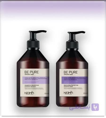پک شامپو و ماسک محافظتی Be Pure برای موهای رنگ و دکلره شده 1000 میلی‌لیتر