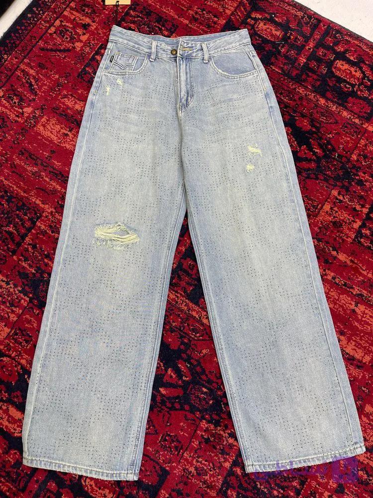 شلوارجین یخی نگینی لوزی کد1115