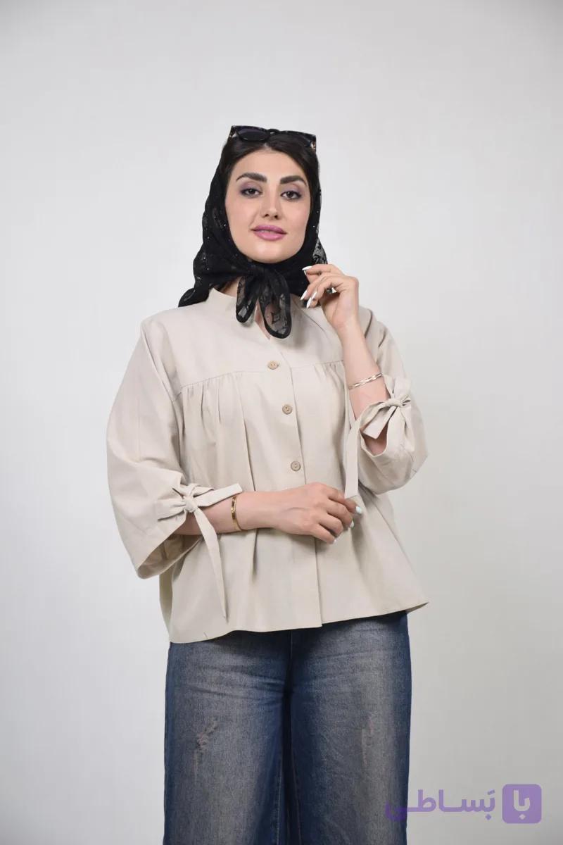شومیز عروسکی راويس زنانه | شومیز فری سایز شیک و راحت — تصویر 1