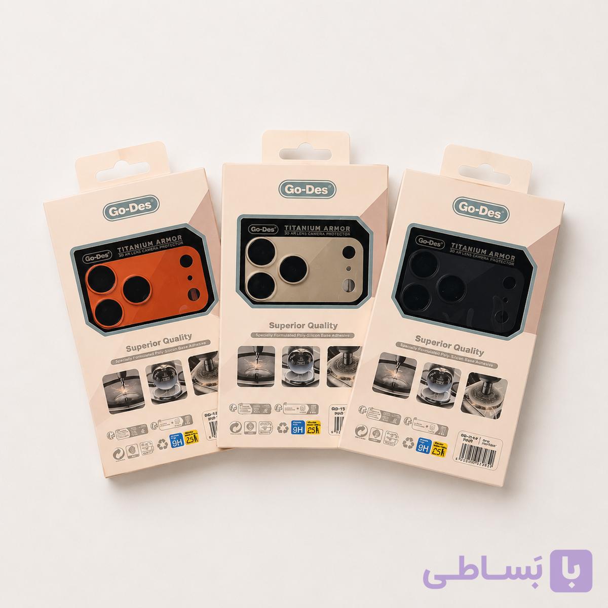 محافظ لنز آیفون  17 Pro Max  | فریم فلزی با شیشه شفاف