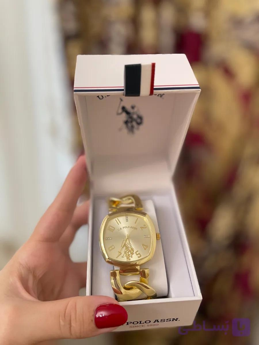 ساعت زنانه طلایی پولو امارات uspoloassn — تصویر 1