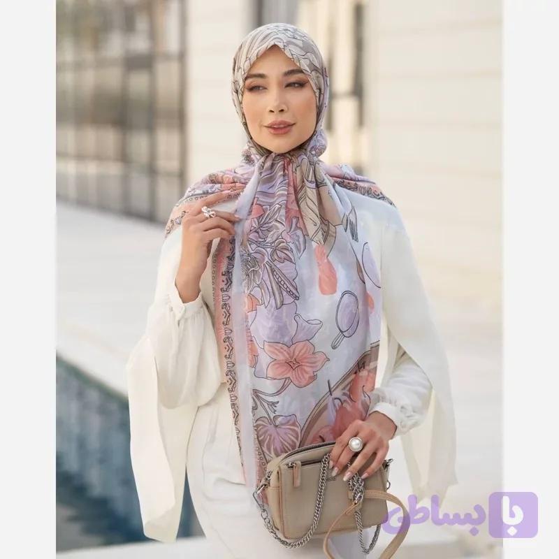 روسری نخی مودال ریشه پرزی بسیار زیبا