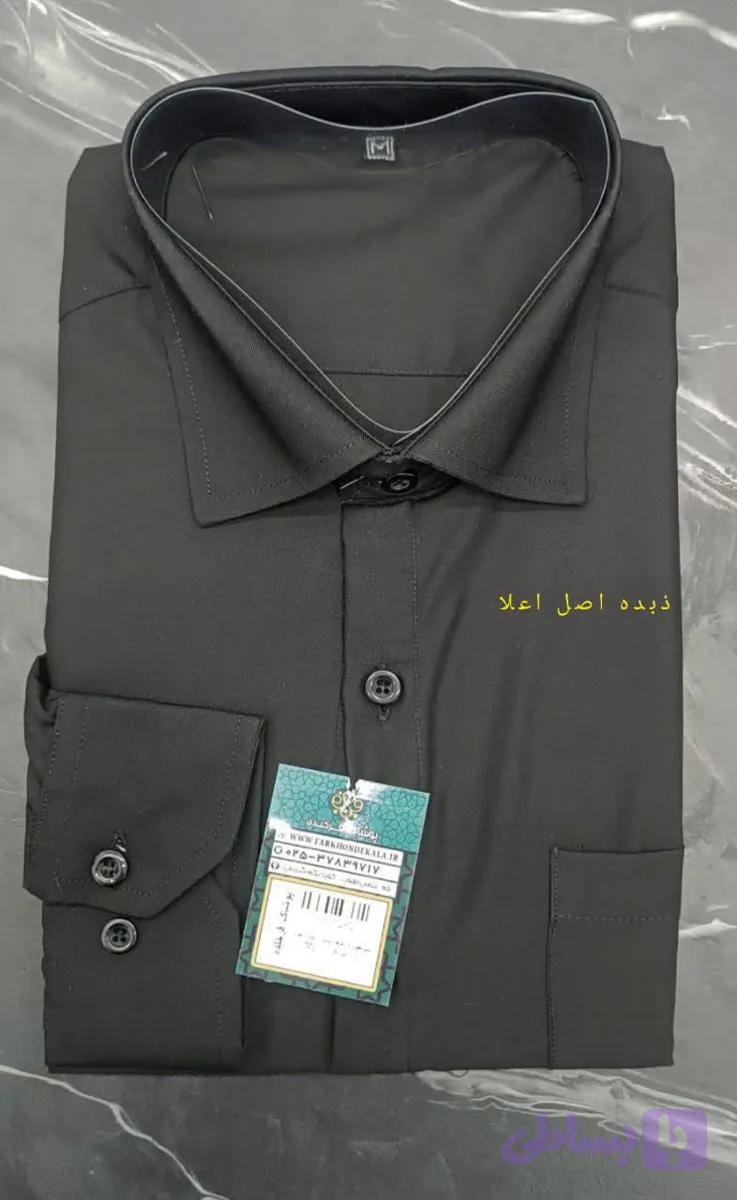 پیراهن مردانه ذبده اصل اعلا یقه دار مشکی