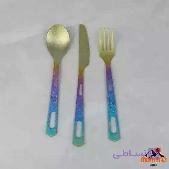ست قاشق و چنگال تیتانیومی ماونتین هایکر مدل SZK1047