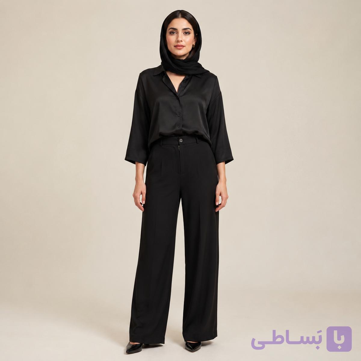 کرپ مرویجت مشکی نیم بگUTEEN — تصویر 1