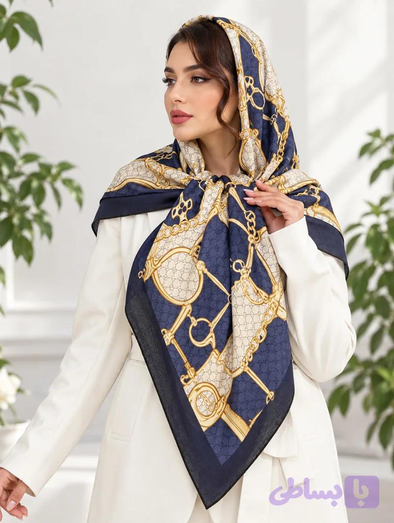 روسری وارداتی حلقه قواره ۱۴۰ | نرم، سبک | 110190 — تصویر 1
