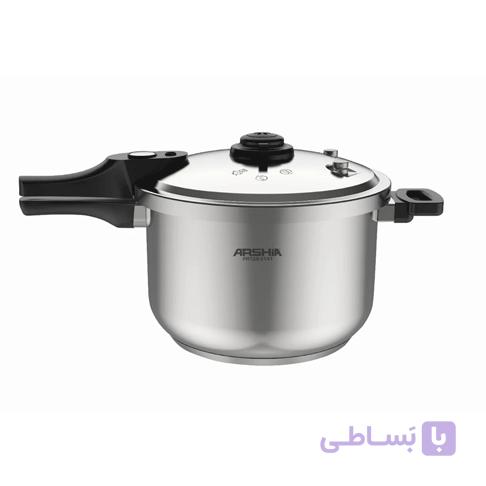 زودپز روگازی استیل دسته بلند 22 سانتی عرشیا مدل 3137