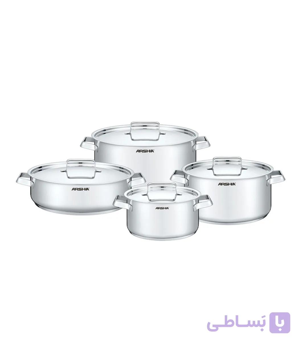 سرویس قابلمه استیل 8 پارچ عرشیا SS768-3377 — تصویر 1