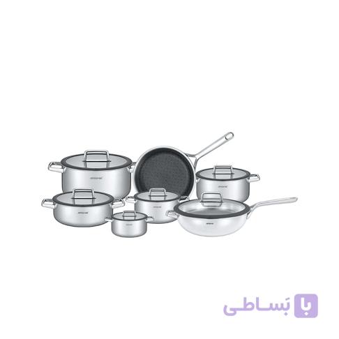 سرویس قابلمه استیل کف لیزری عرشیا مدل 3343 — تصویر 1