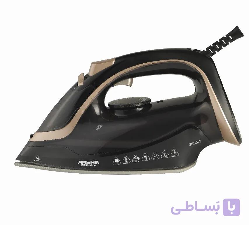 اتو بخار مشکی طلایی عرشیا مدل 3204