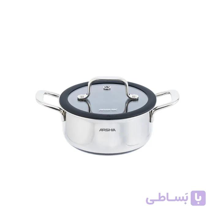 قابلمه کف لیزری 18 سانت عرشیا مدل SS622-3702 — تصویر 1