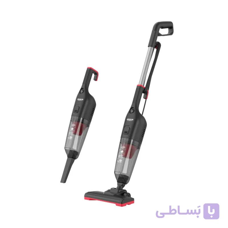 جارو عصایی عرشیا قرمز و مشکی مدل VC360-3911
