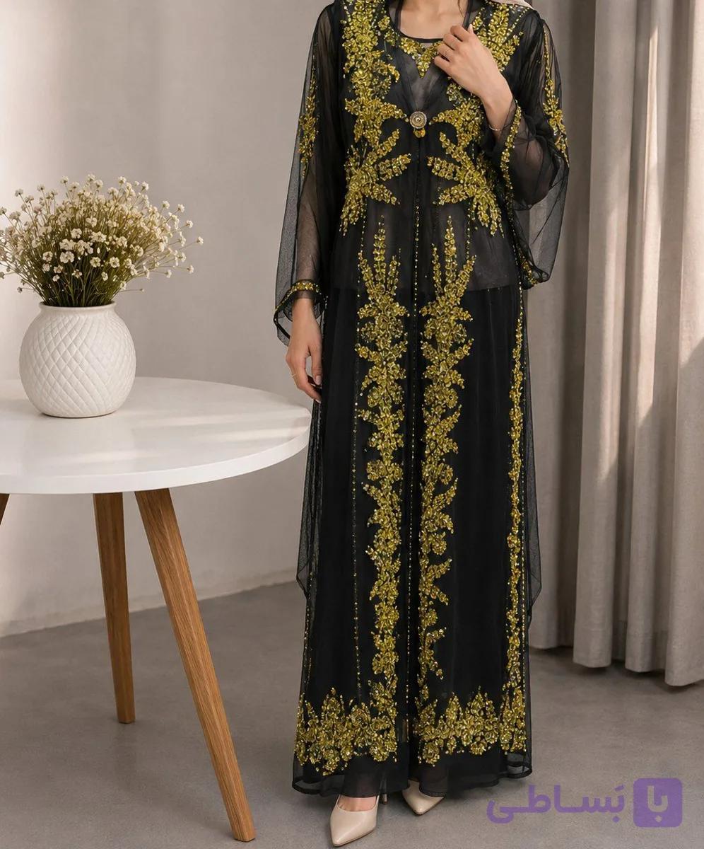 لباس کردی زنانه.دو تیکه طرح زبون