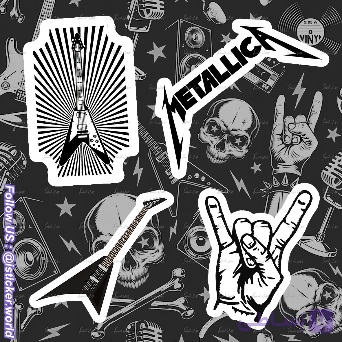 پک استیکر metallica - M07