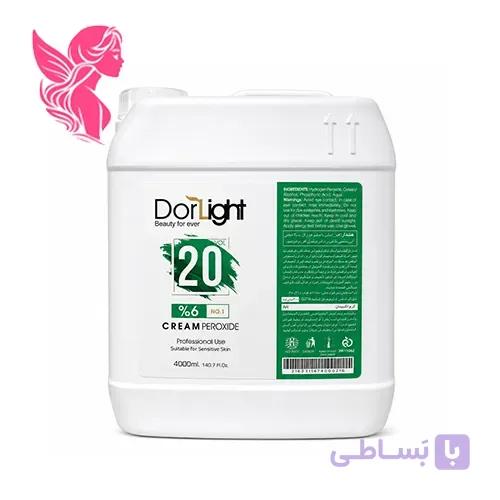 اکسیدان دورلایت چهار لیتری 3 و 6 و 9 درصد Dorlight