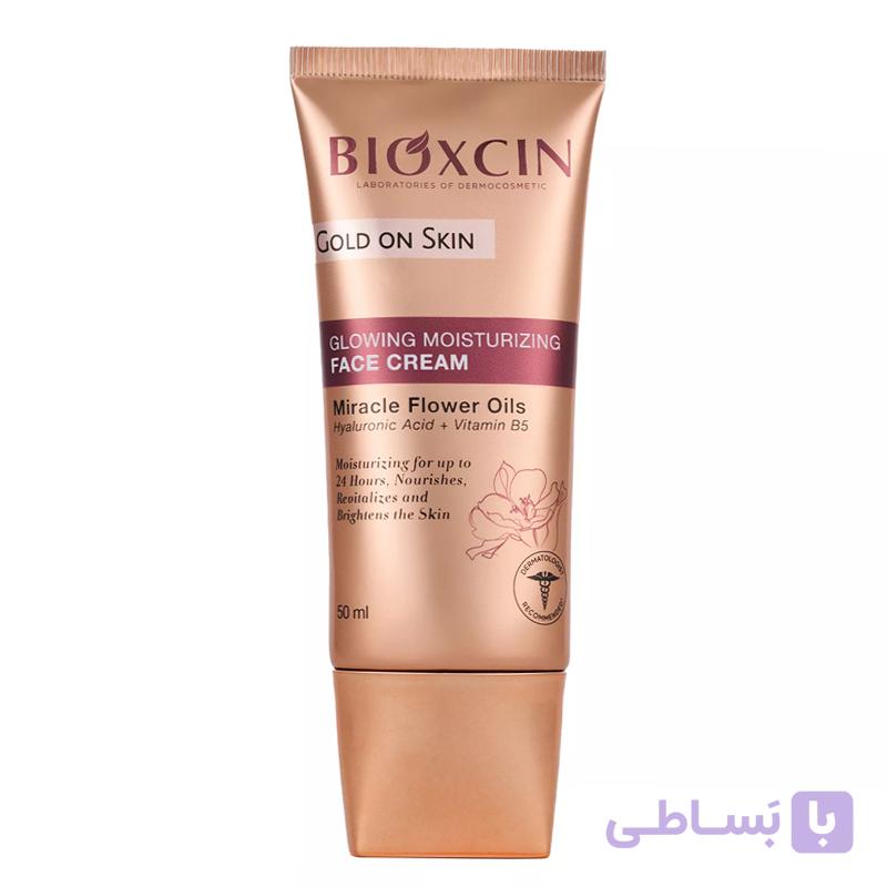 کرم مرطوب‌کننده و درخشان‌کننده صورت بیوکسین Gold On Skin — تصویر 1