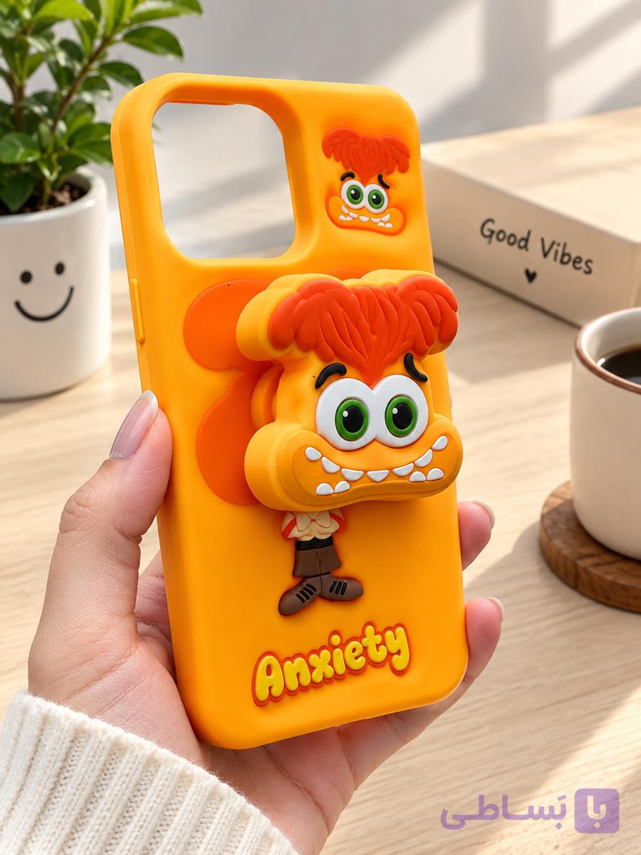 قاب  گوشی استرس در کارتون inside out(anxiety)  مناسب مدل گوشی iphone