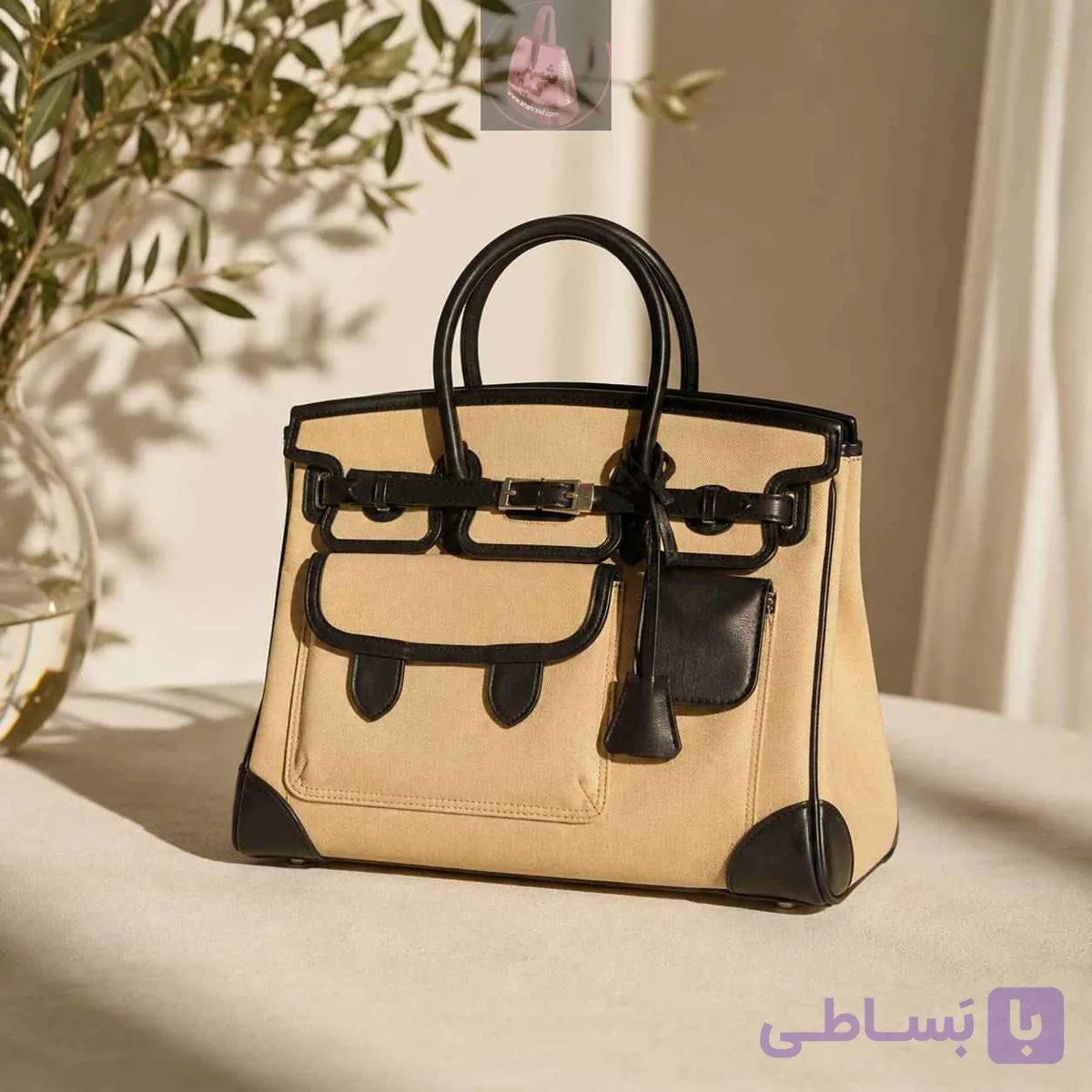 کیف هرمس کتان سایز ۳۰ — تصویر 1