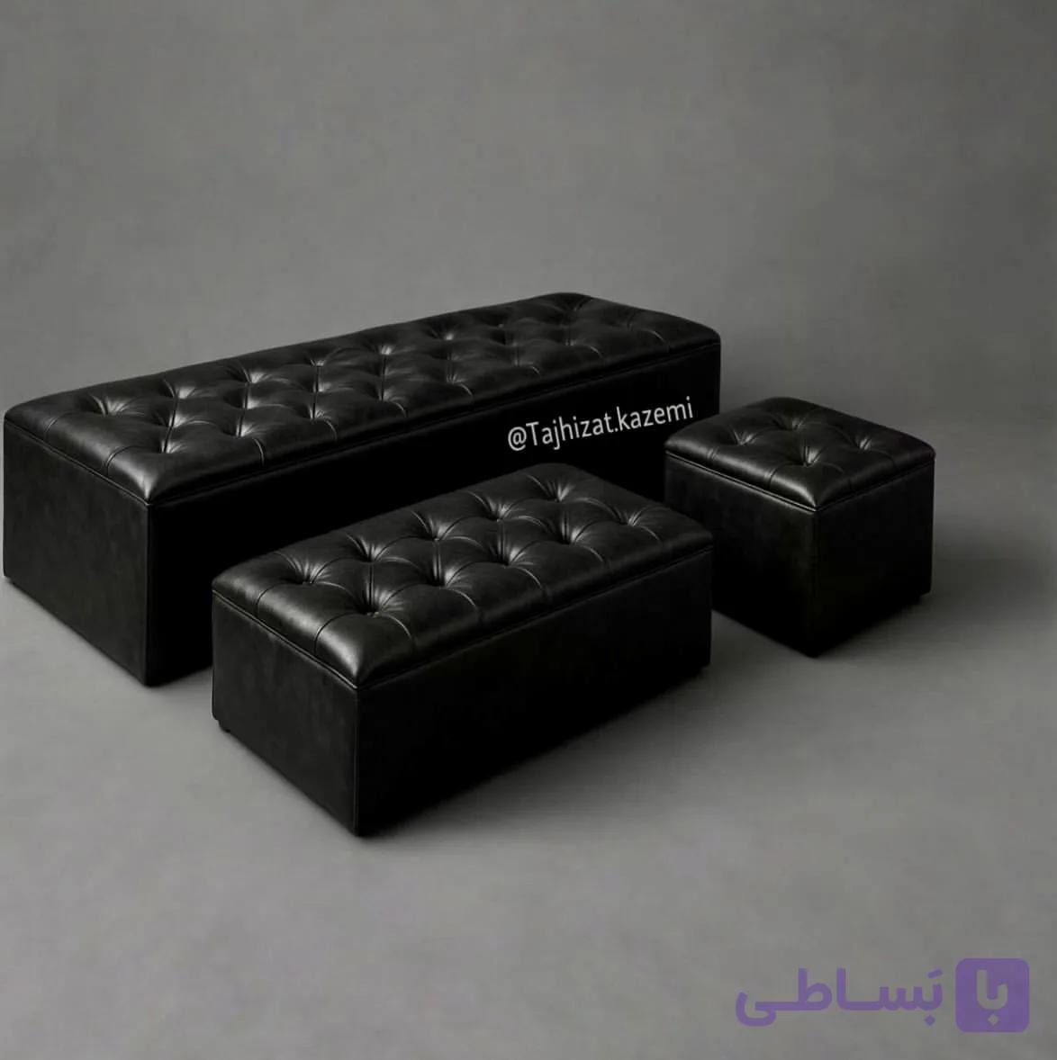 پاف چرمی لمسه دار