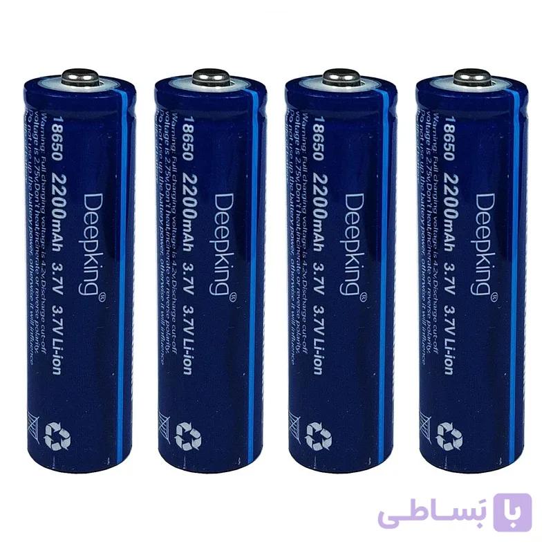باتری لیتیوم یون قابل شارژ دیپ کینگ مدل BB-18650 ظرفیت 2200 میلی آمپر ساعت — تصویر 1