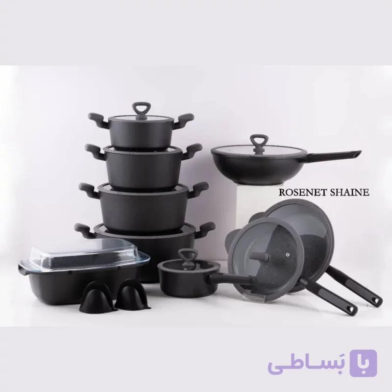سرویس قابلمه 21 پارچه Embico رنگ Rosent shine وارداتی