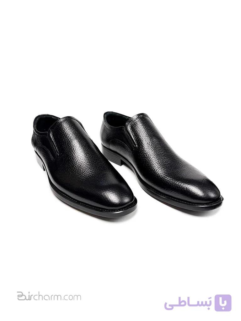 کفش مجلسی کشی چرم مردانه مدل MSBC05 زیره نیولایت — تصویر 1