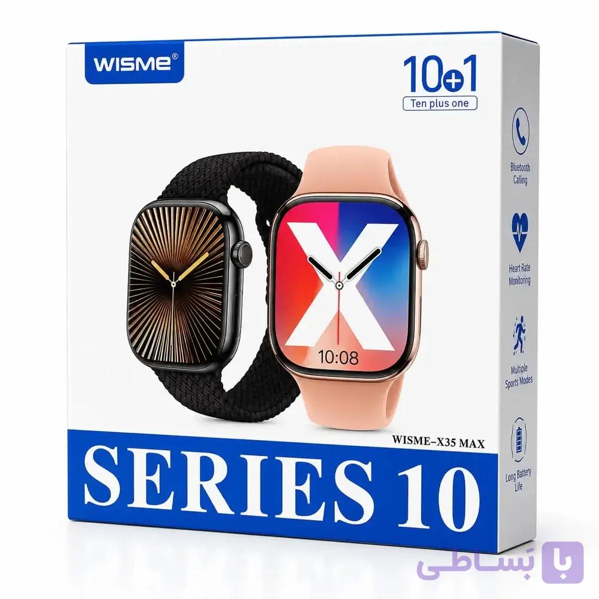 ساعت هوشمند ویسمی مدل X35 MAX سری ۱۰ به همراه بند اضافه — تصویر 1