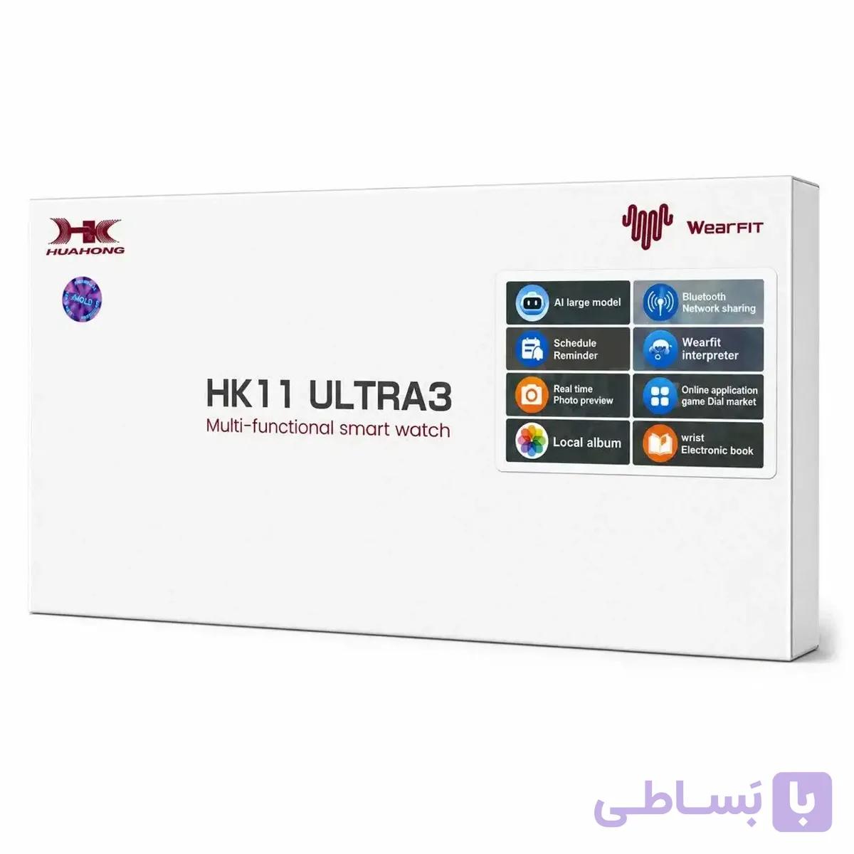 ساعت هوشمند هواهنگ مدل HK11 ULTRA3 با نماشگر AMOLED چندکاره — تصویر 1