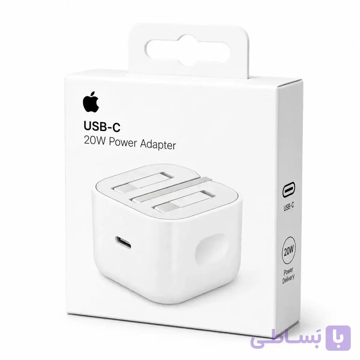 آداپتور برق اپل مدل USB-C 20W Power Adapter اصلی سفید — تصویر 1
