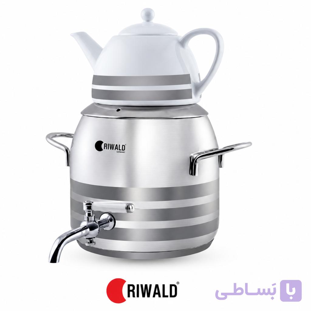 کتری و قوری 4.8لیتر شیردار ریوالد بدنه 3 خط