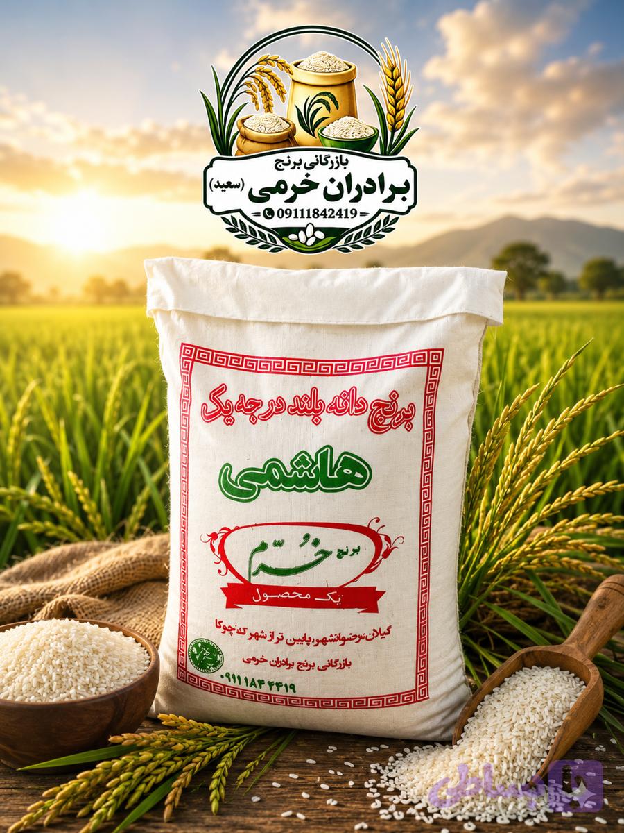 برنج هاشمی خرم دانه بلند ده کیلویی