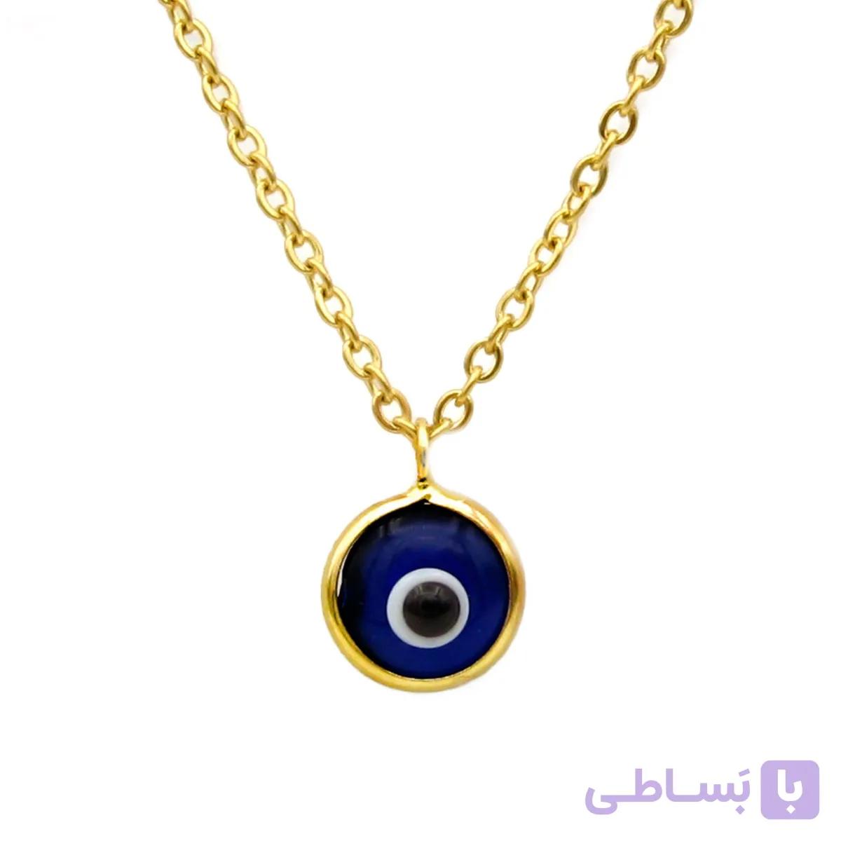گردنبند چشم زخم طلایی رنگ ارزان قیمت — تصویر 1