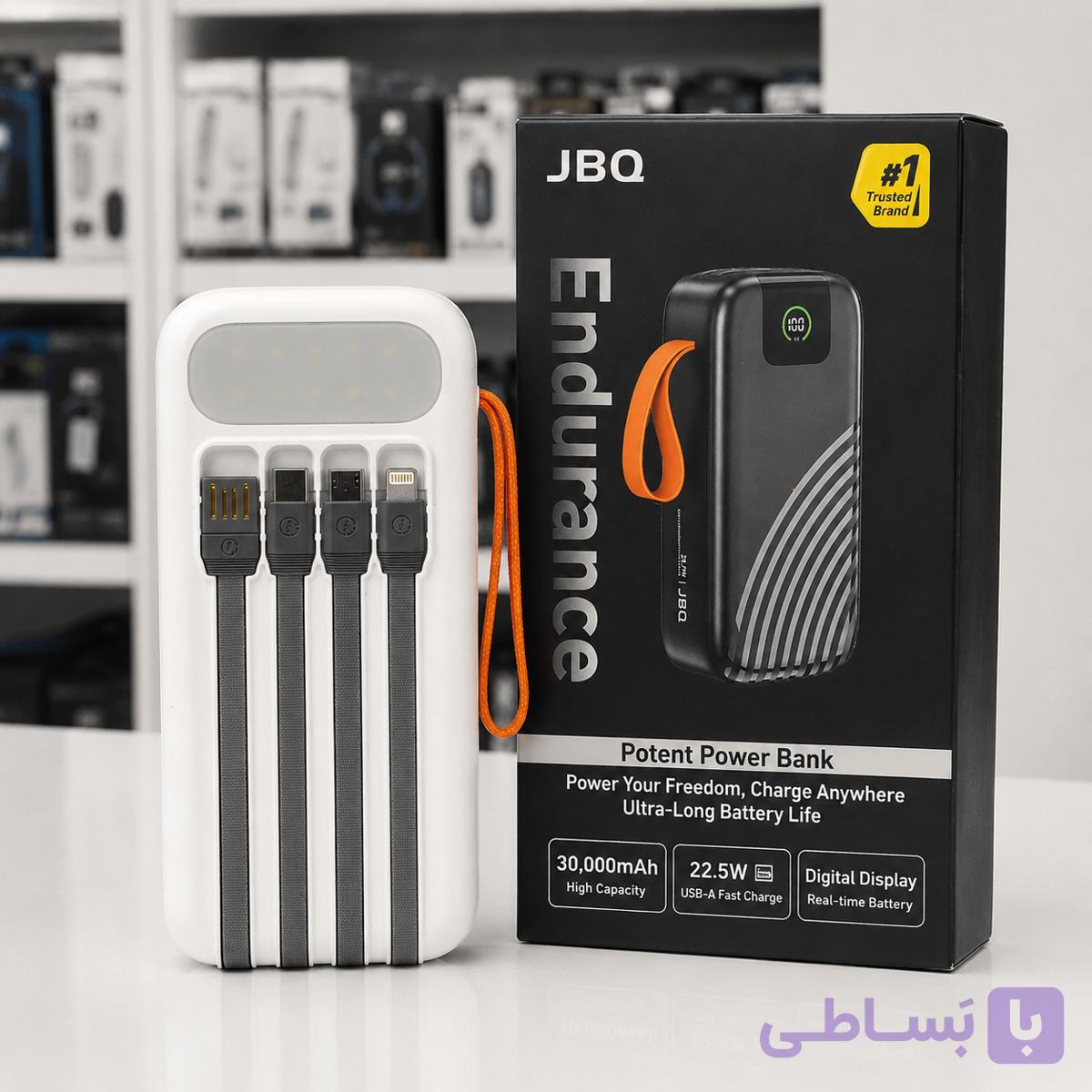 پاور بانک JBQ 30000 میلی آمپر 22.5 وات Endurance — تصویر 1