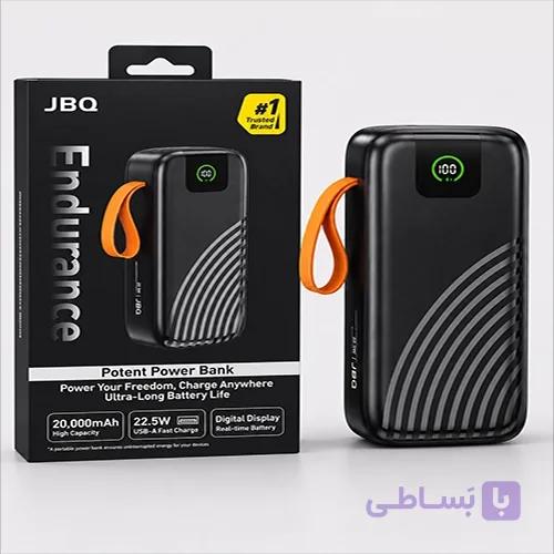 پاوربانک JBQ Elevano 20000mAh با کابل داخلی 22.5W