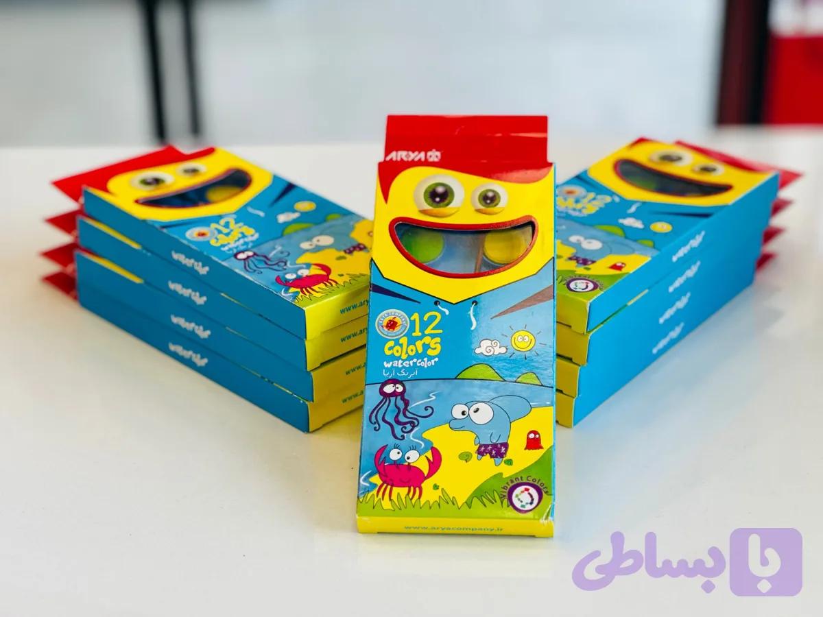 آبرنگ 12 رنگ آریا