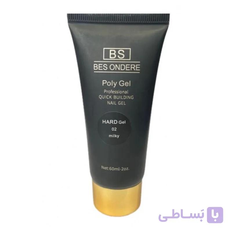 پلی ژل کاشت ناخن بساندره مدل 02 میلکی حجم 60 میلی لیتر
