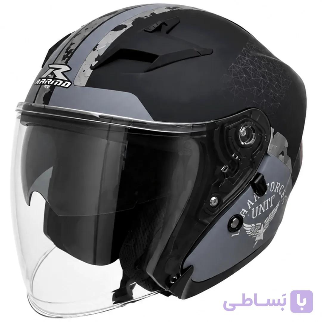 کلاه کاسکت بدون فک راپیدو مدل 878 MATTE BLACK GRAY ARMY — تصویر 1