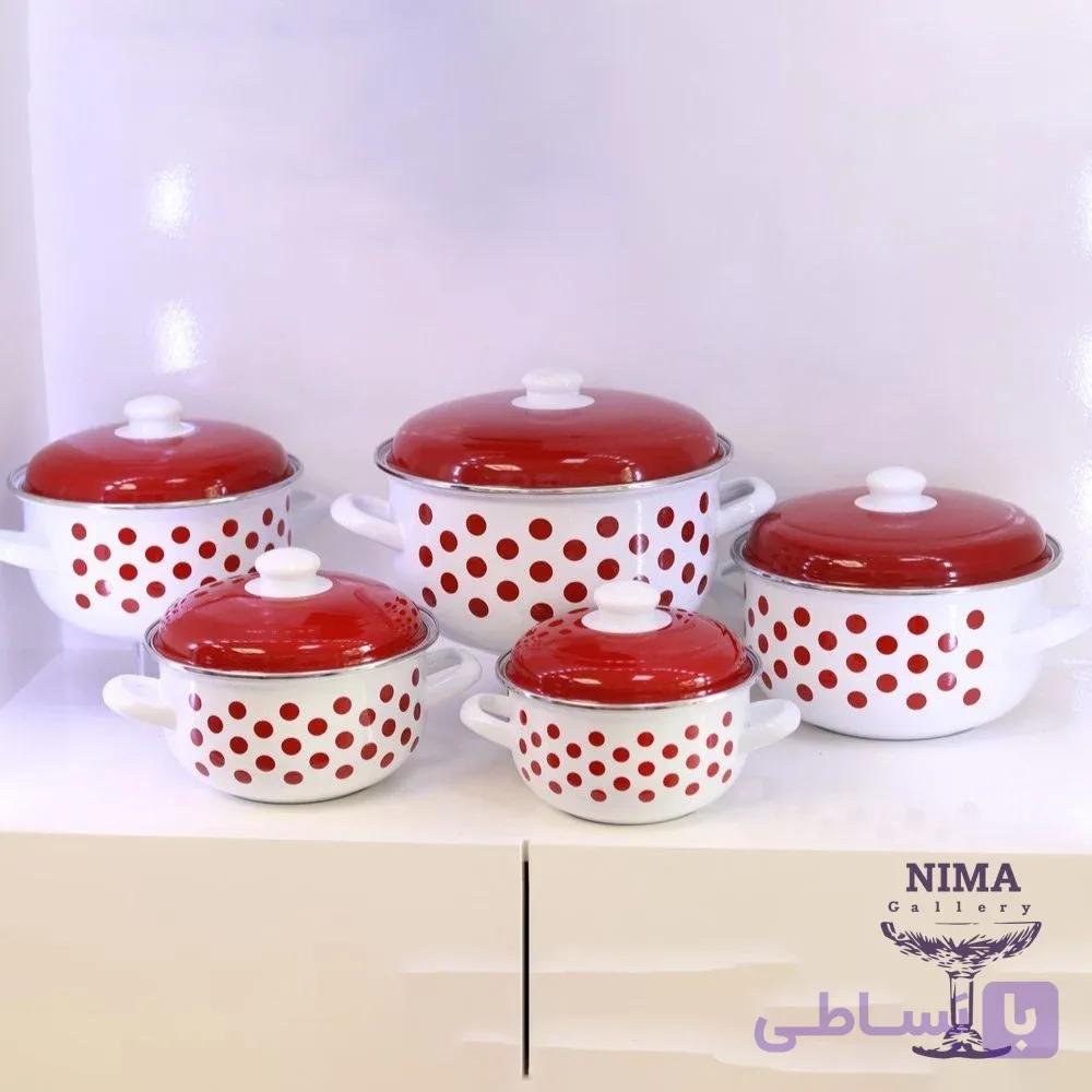 ست 5 سایزی قابلمه لعابی برند ساواشان ترکیه — تصویر 1