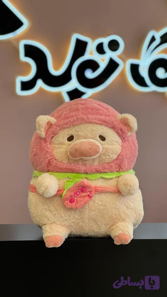 عروسک خوک کیف توت فرنگی ۴۰ سانت