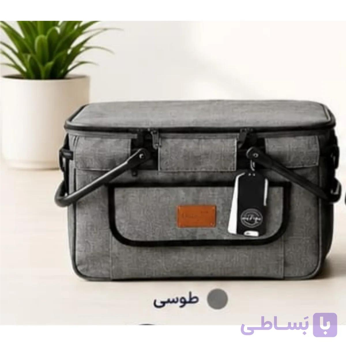 سبد پیک نیک برزنتی ترکیه رنگ سرمه ای — تصویر 1