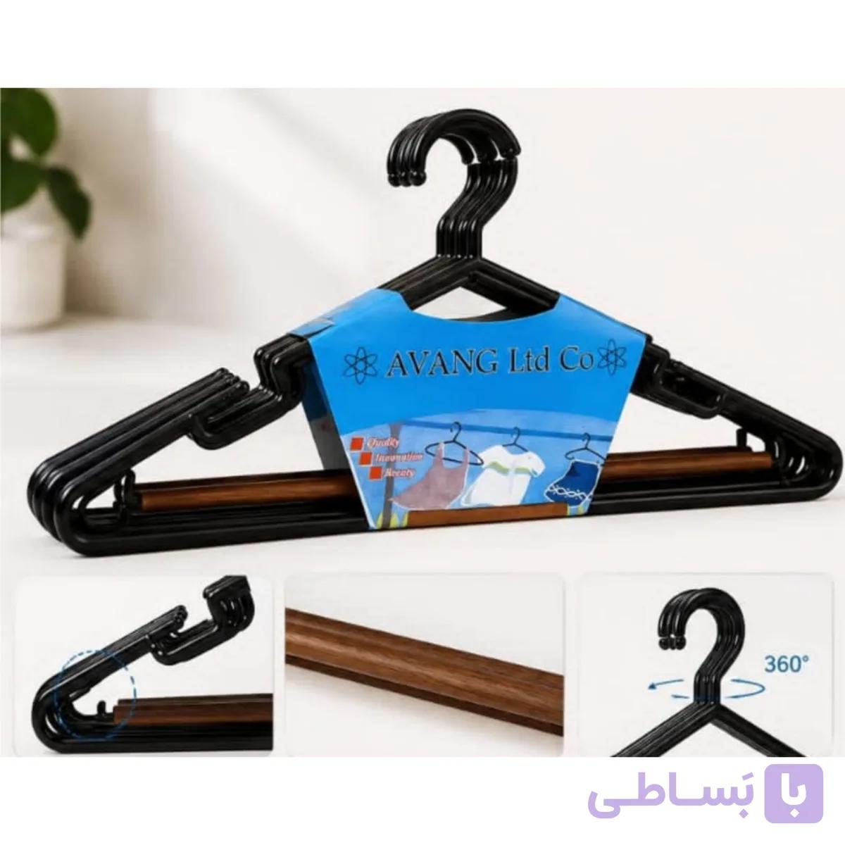 چوب لباسی قلاب دار 6 عددی — تصویر 1