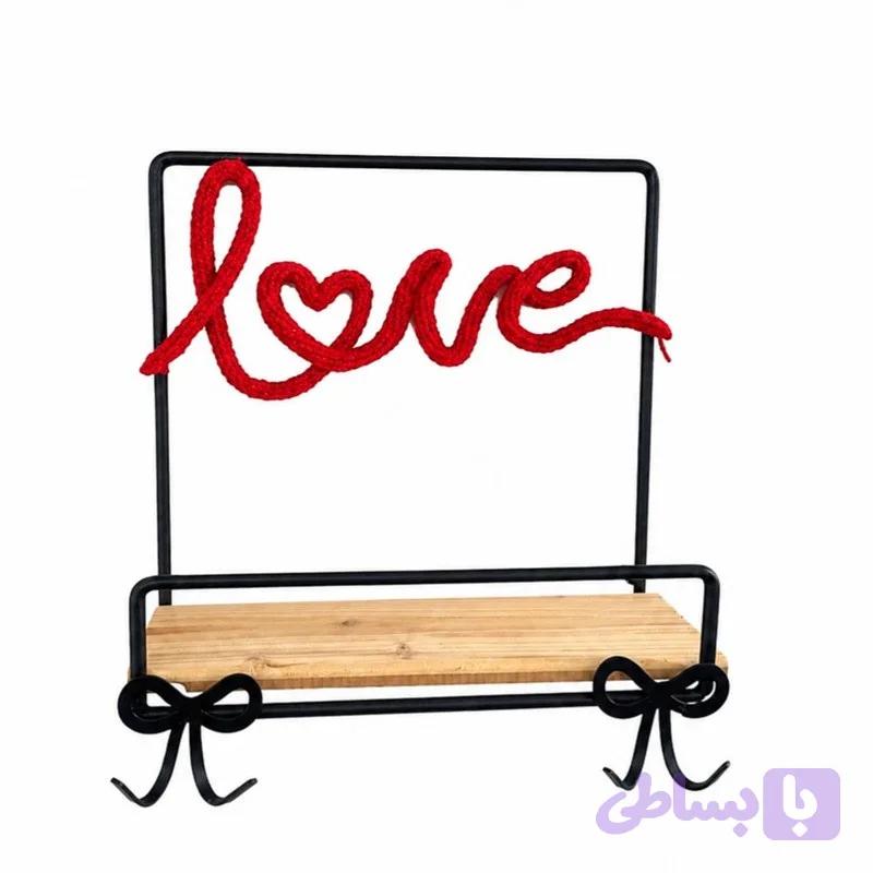 شلف دیواری با جاکلیدی پاپیون مدل ND-WS-LOVE-01
