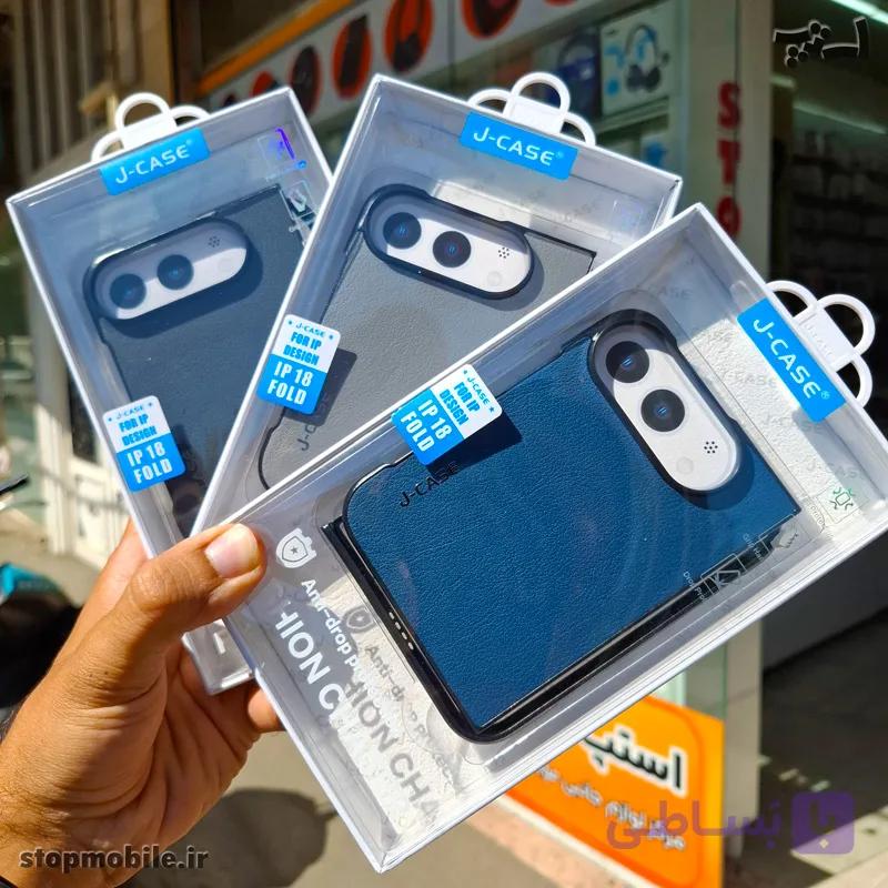 قاب چرمی آیفون iPhone Duo (Fold) مدل Fashion Chaser برند J-CASE | محافظ دو قسمتی — تصویر 1