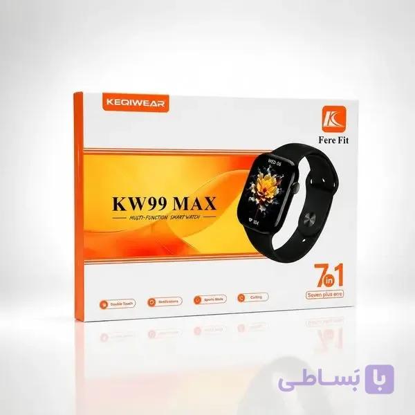 ساعت هوشمند KEQIWEAR مدل KW99 MAX با 7 مدل بند و قابلیت اتصال به گوشی | مشکی — تصویر 1