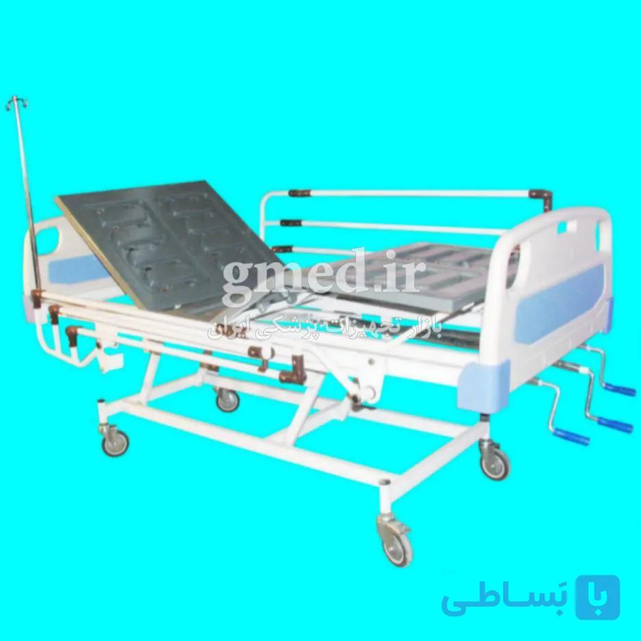 تخت بیمارستانی سه شکن مکانیکی مارک صحرایی کد 103 ساخت ایران