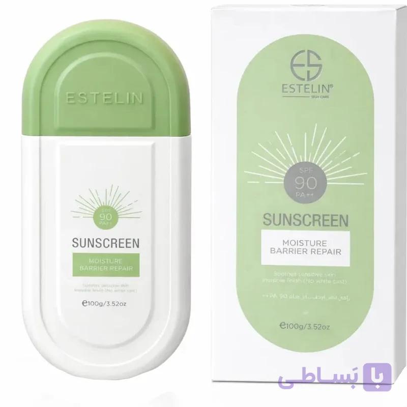 کرم ضد آفتاب استیلن SPF 90 مدل Moisture Barrier Repair بی رنگ حجم 100 میلی‌لیتر