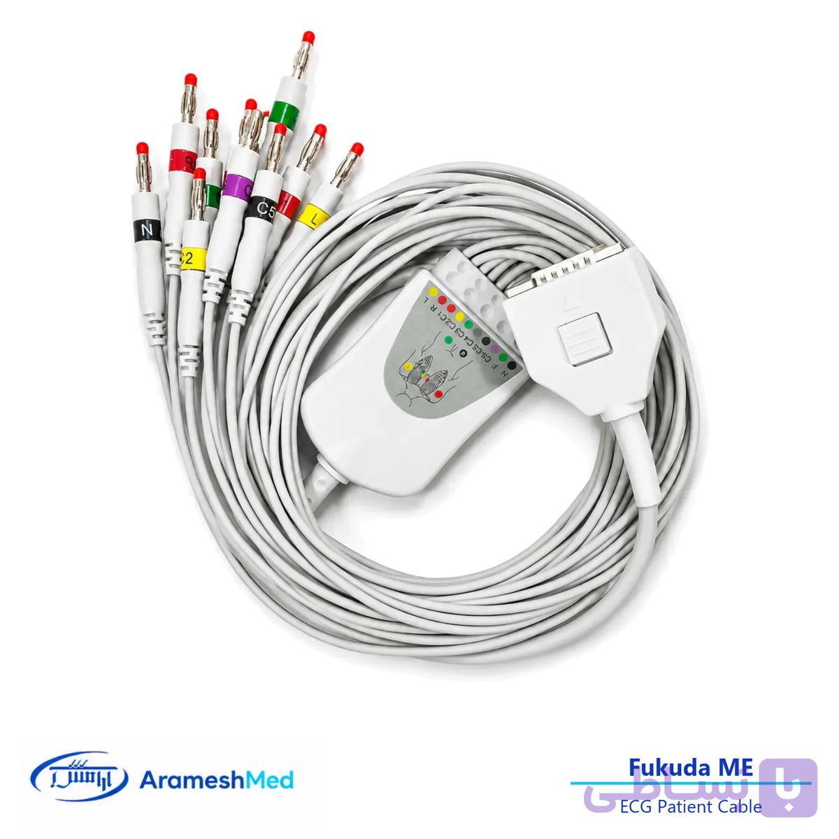 کابل ECG فوکودا ام ای | 10 لید — تصویر 1